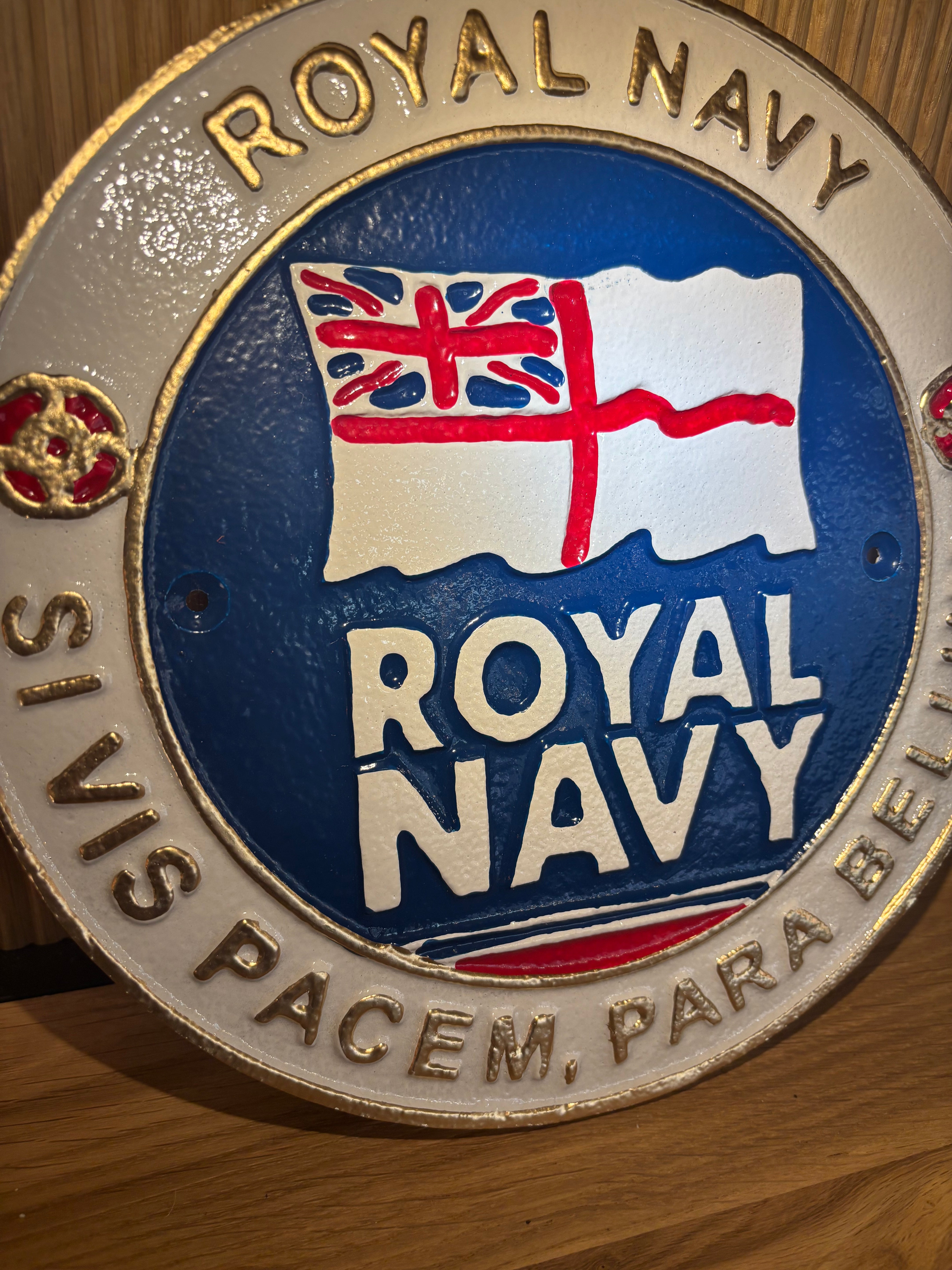 Royal Navy Plaque - Si vis pacem, para bellum