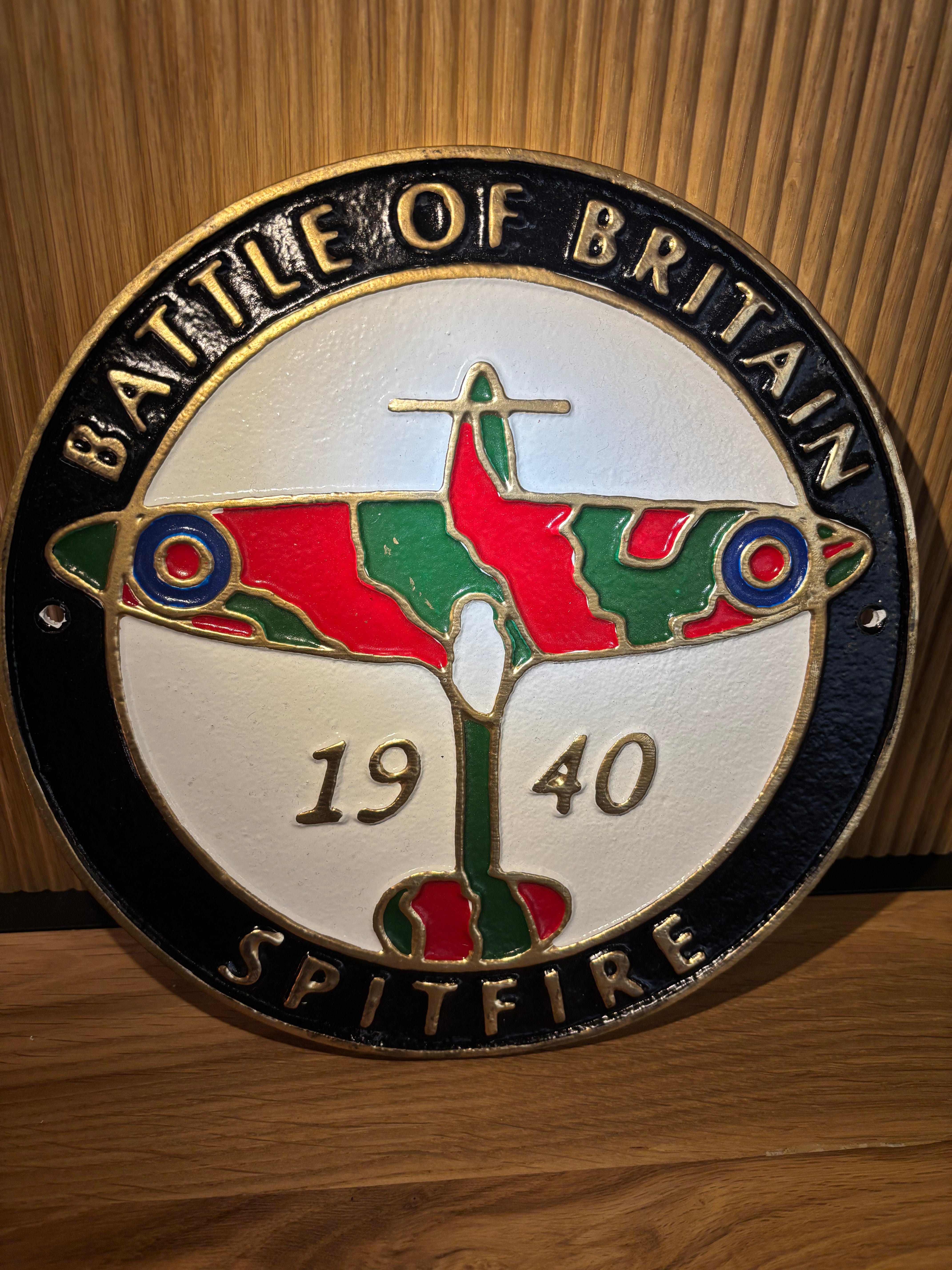 Battle of Britain Spitfire 1940 Plaque