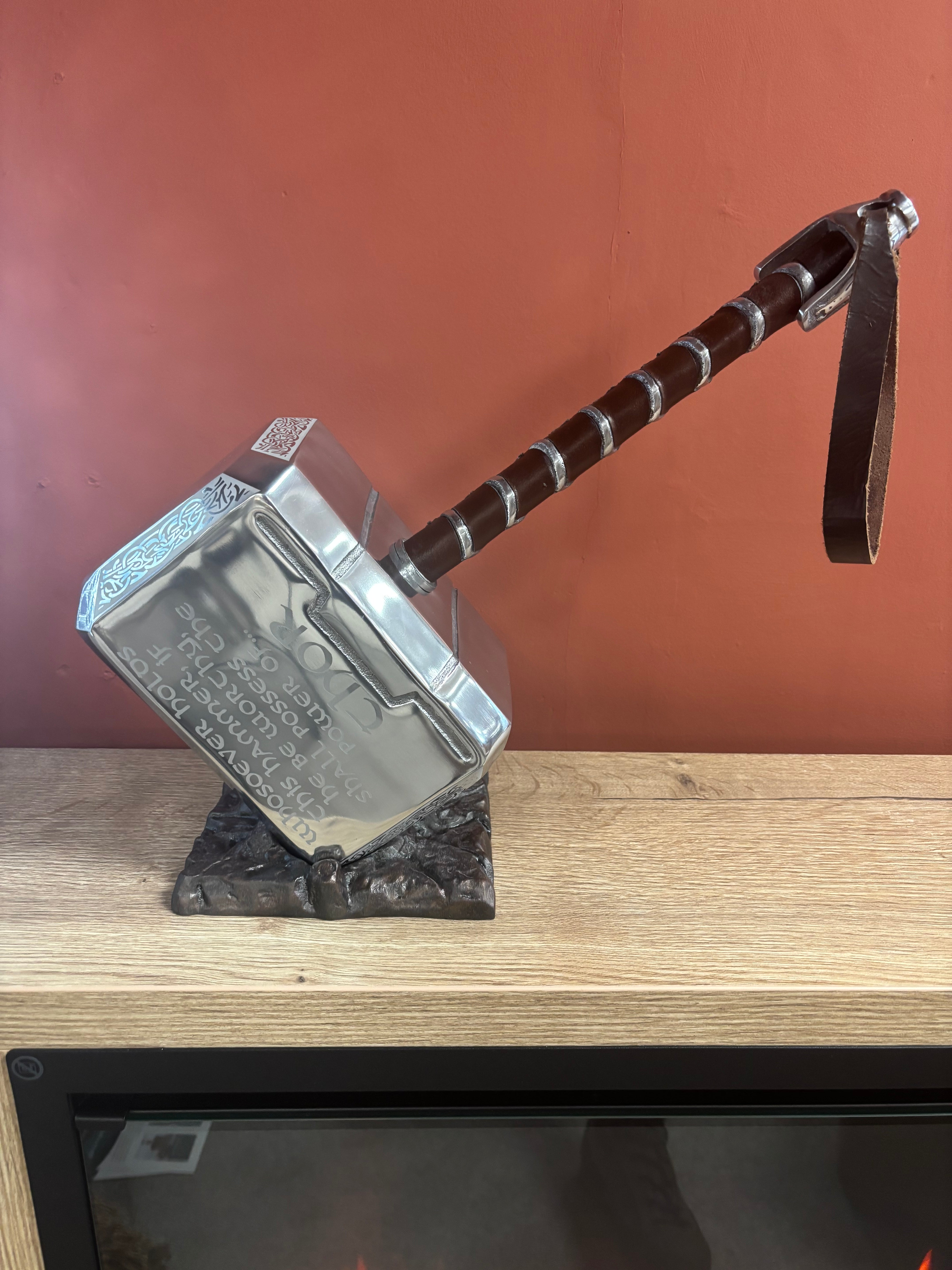 Thor Mjolnir Hammer with Base 16 Inch