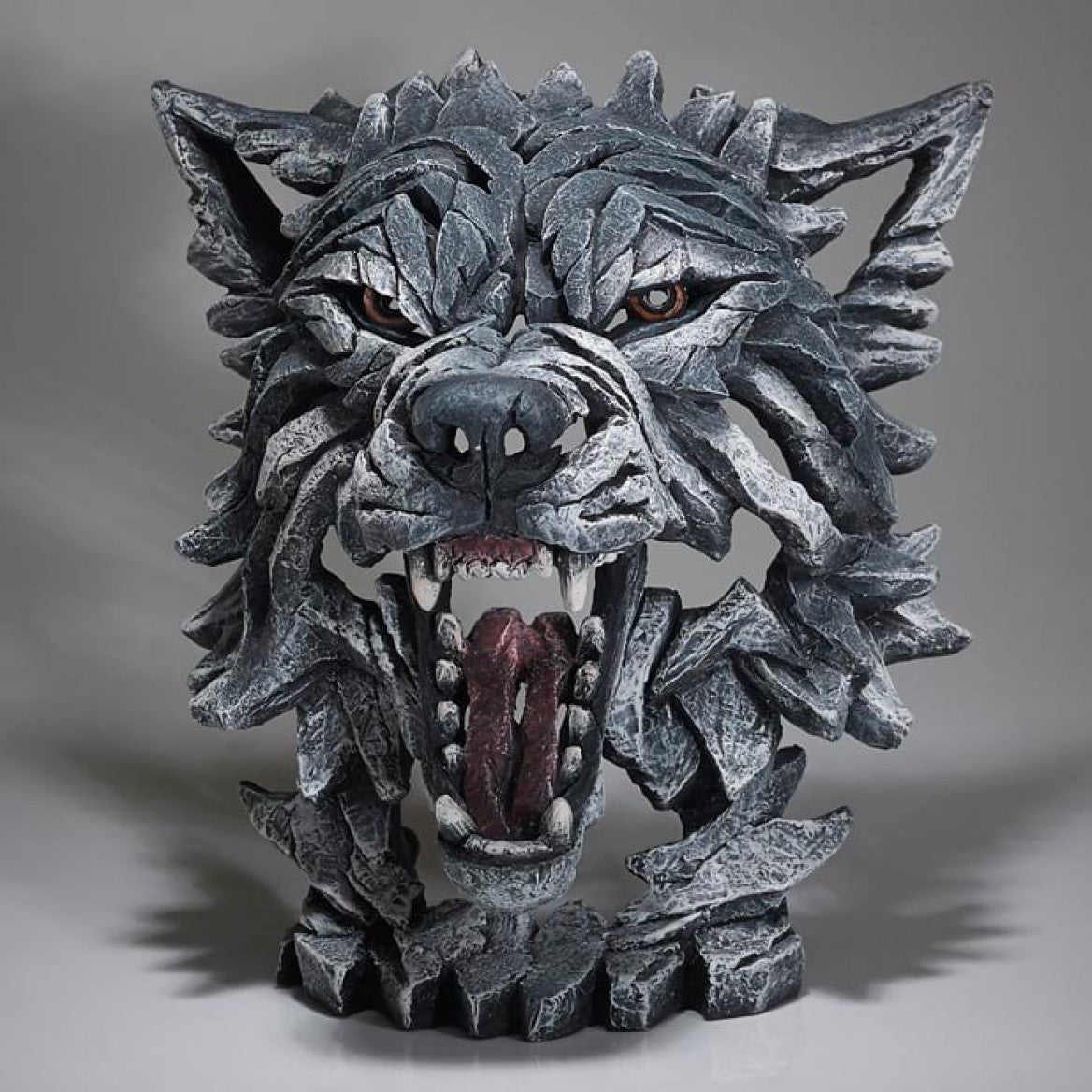 Edge Sculpture Wolf Bust - Grey
