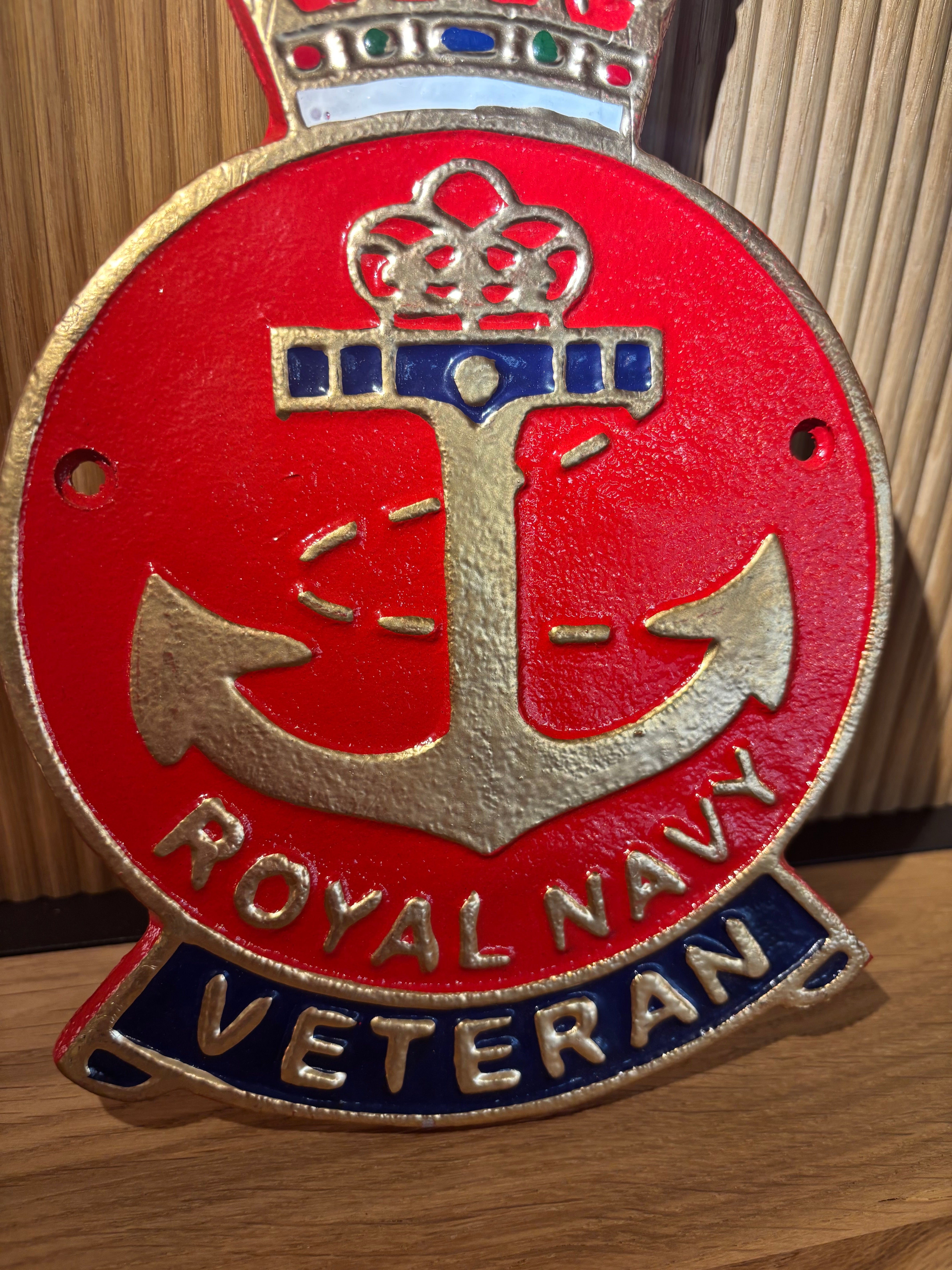 Royal Navy Veteran Plaque Cast Aluminium