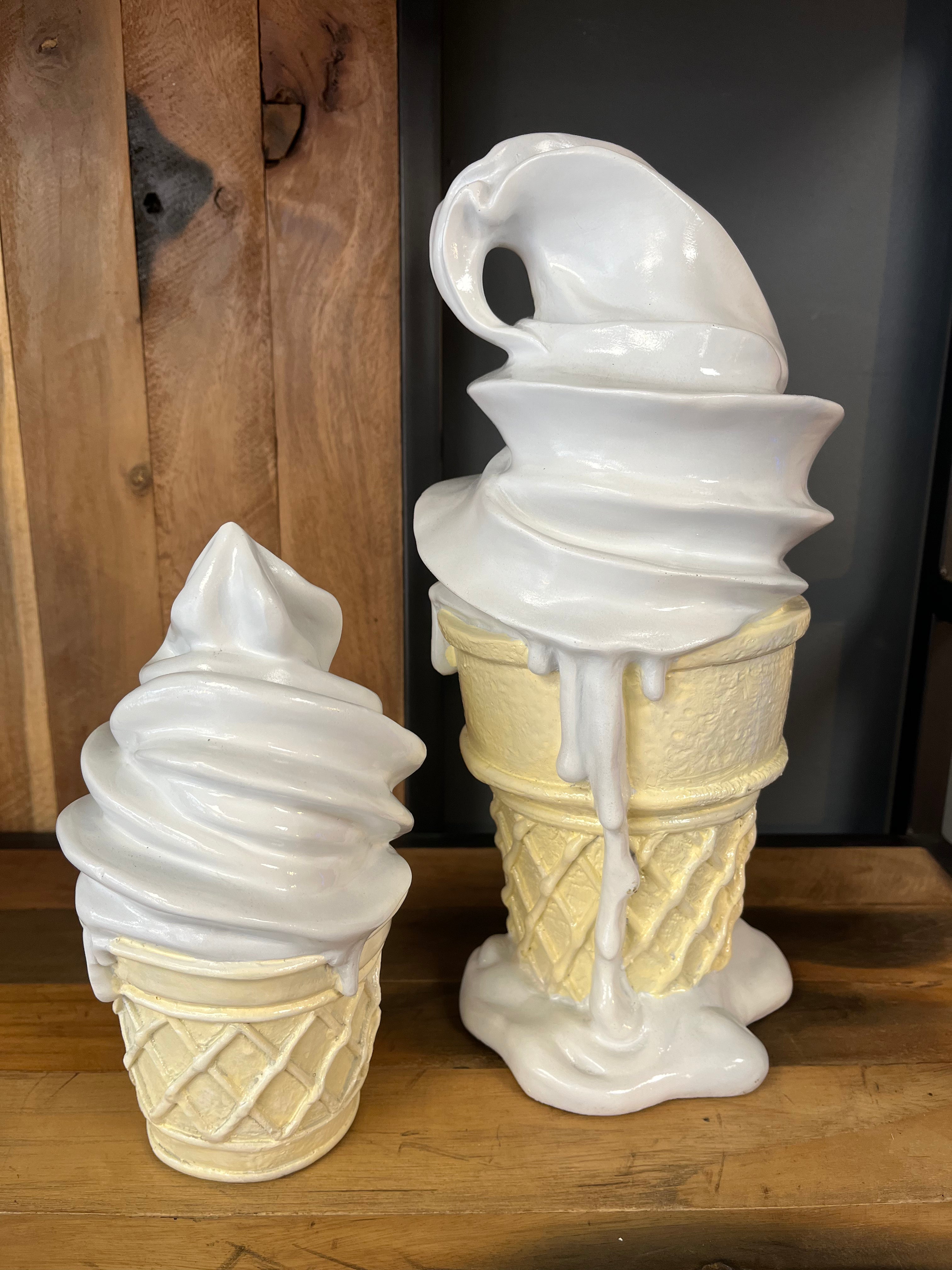 Ice Cream Cone Sculpture small vanilla