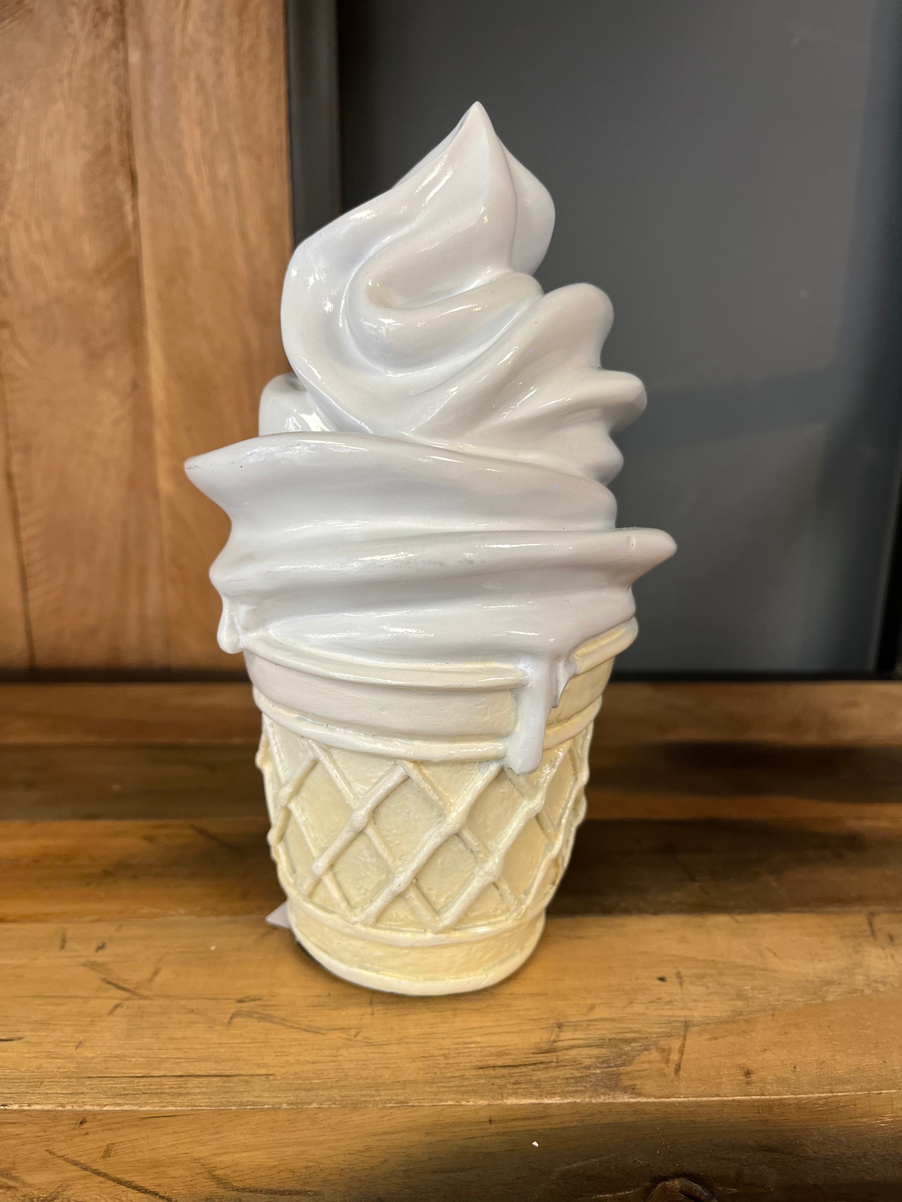 Ice Cream Cone Sculpture small vanilla