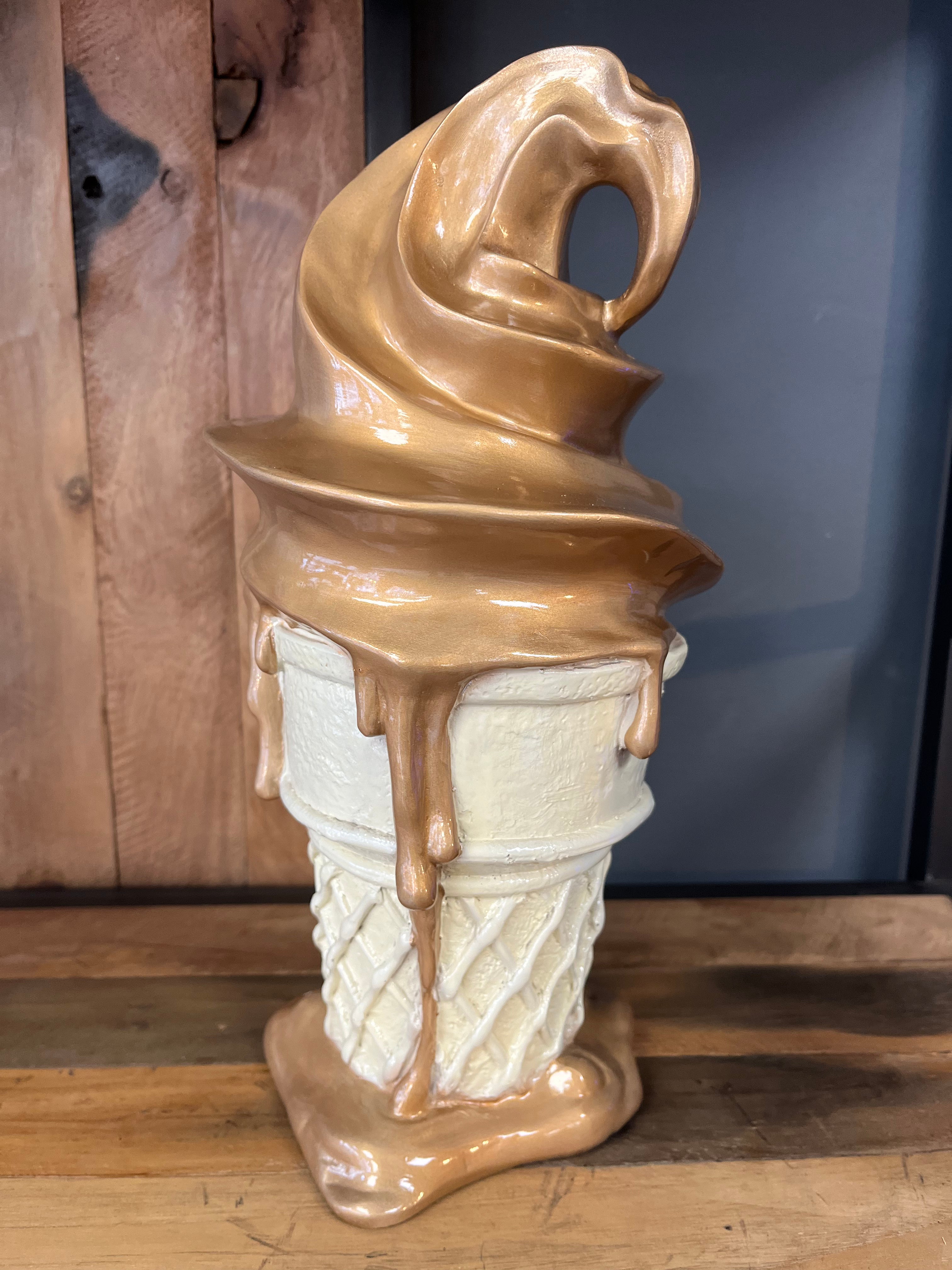 Ice Cream Cone Sculpture Large Chocolate