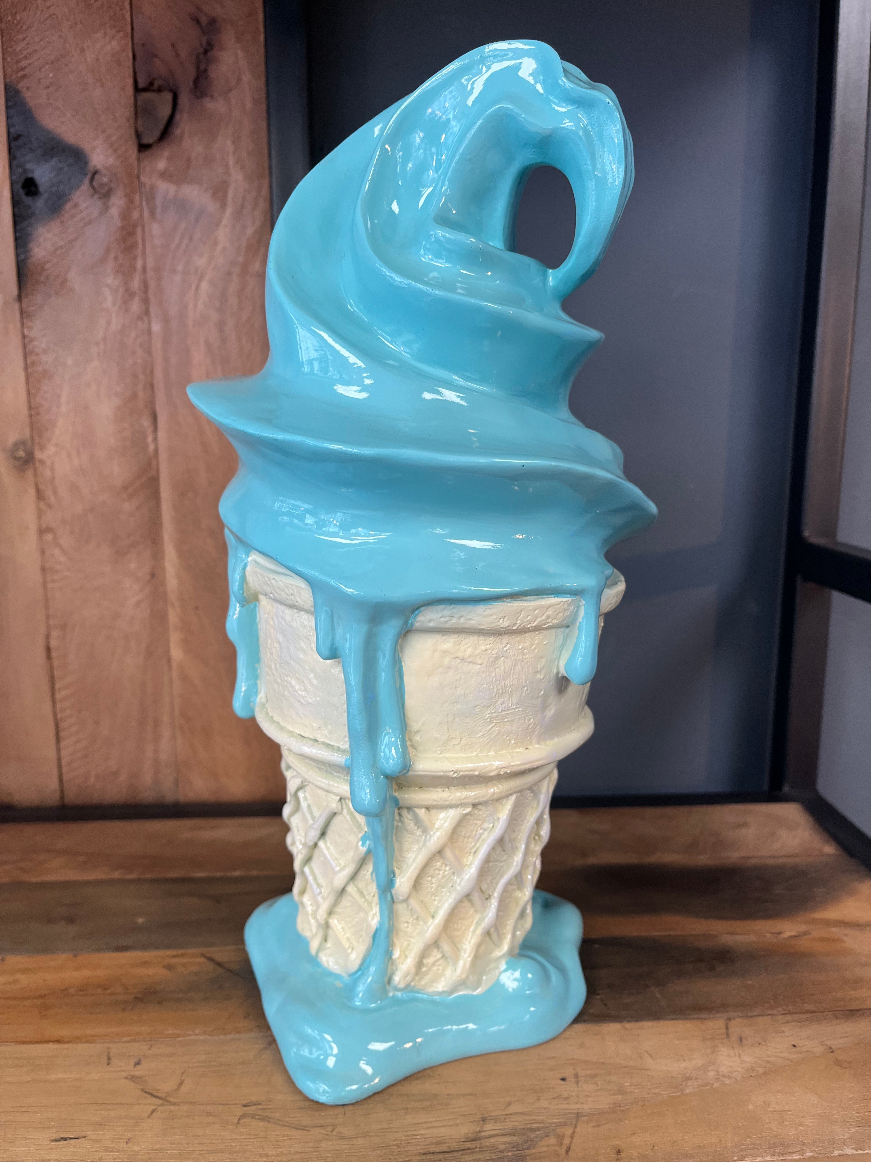 Ice Cream Cone Sculpture Large Mint