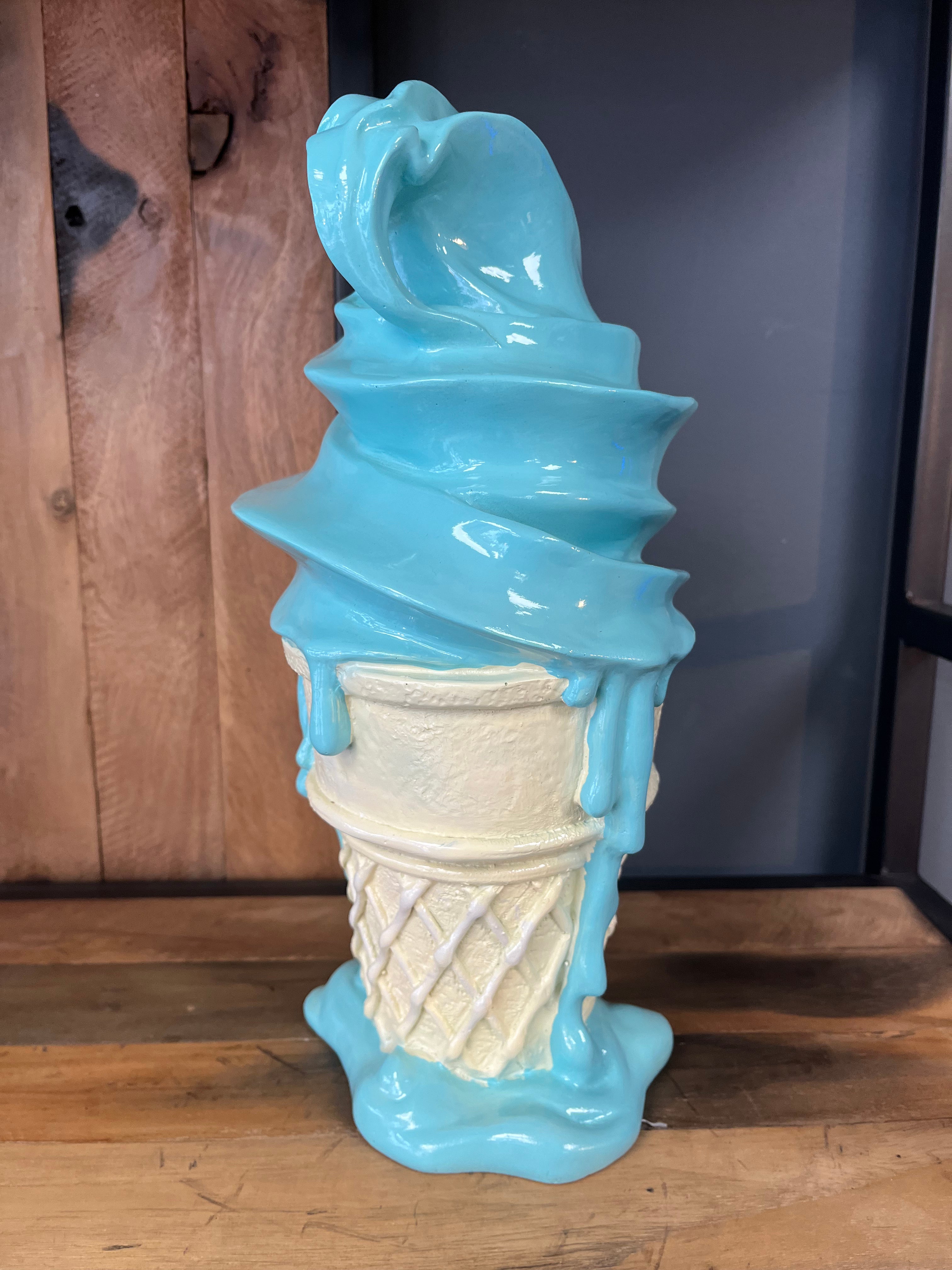 Ice Cream Cone Sculpture Large Mint