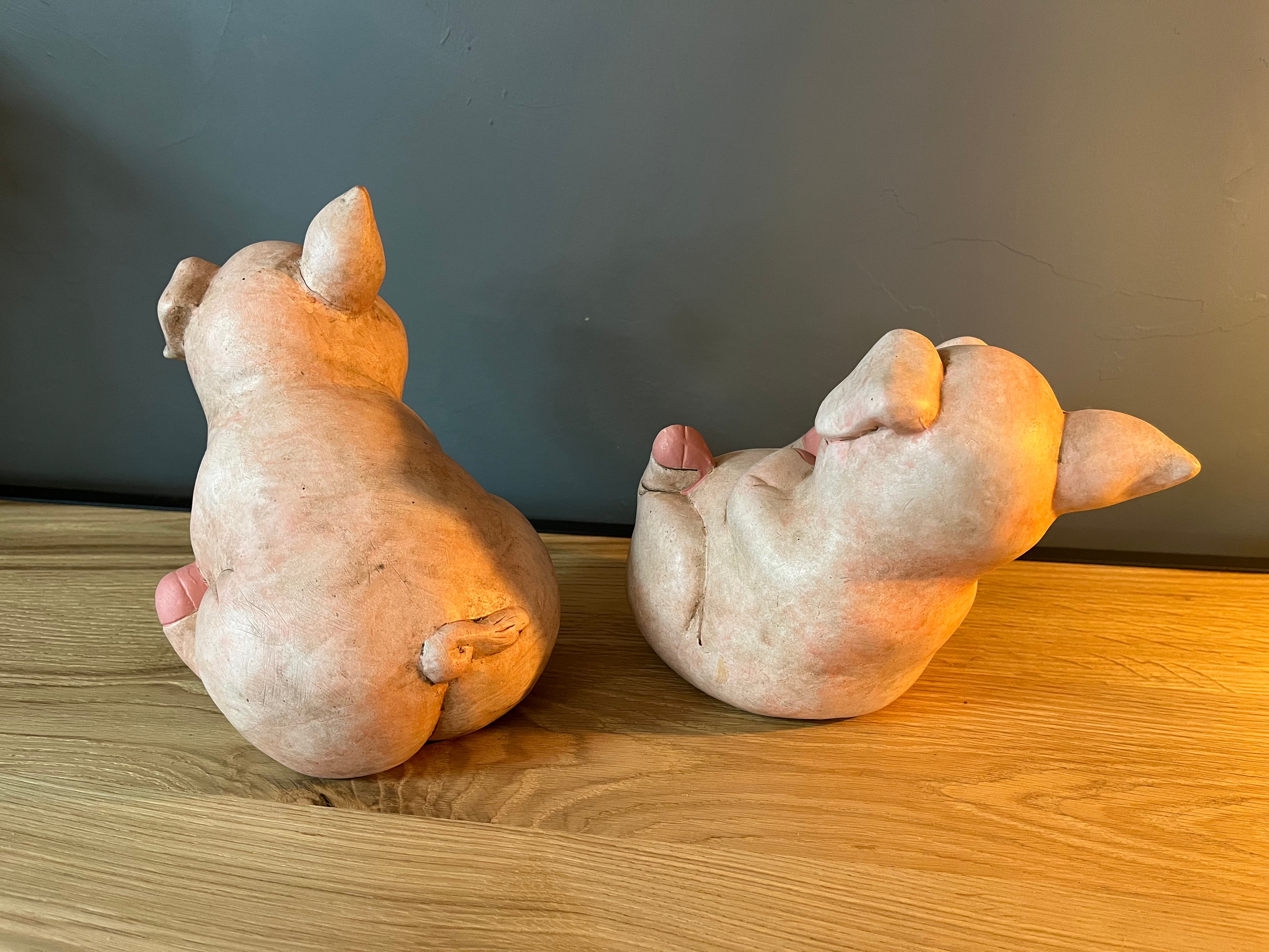 Pair of Large Pigs