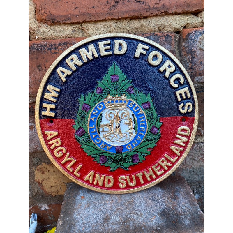 Cast Iron Wall sign - Argyll and Sutherland