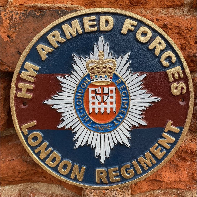 London Regiment Cast Iron Wall sign