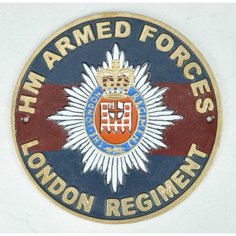 London Regiment Cast Iron Wall sign