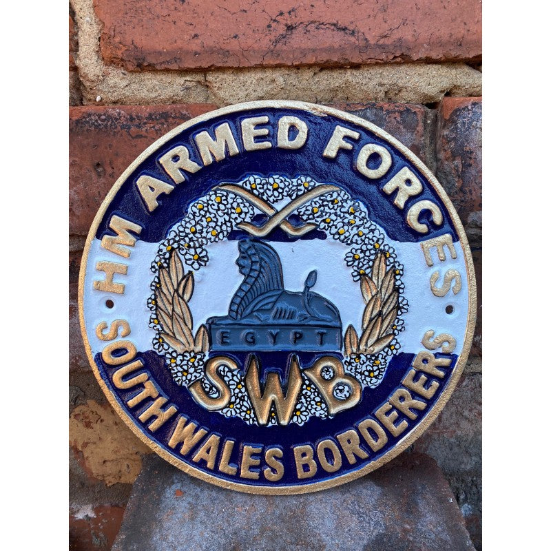 Cast Iron Wall sign - South Wales Borderers