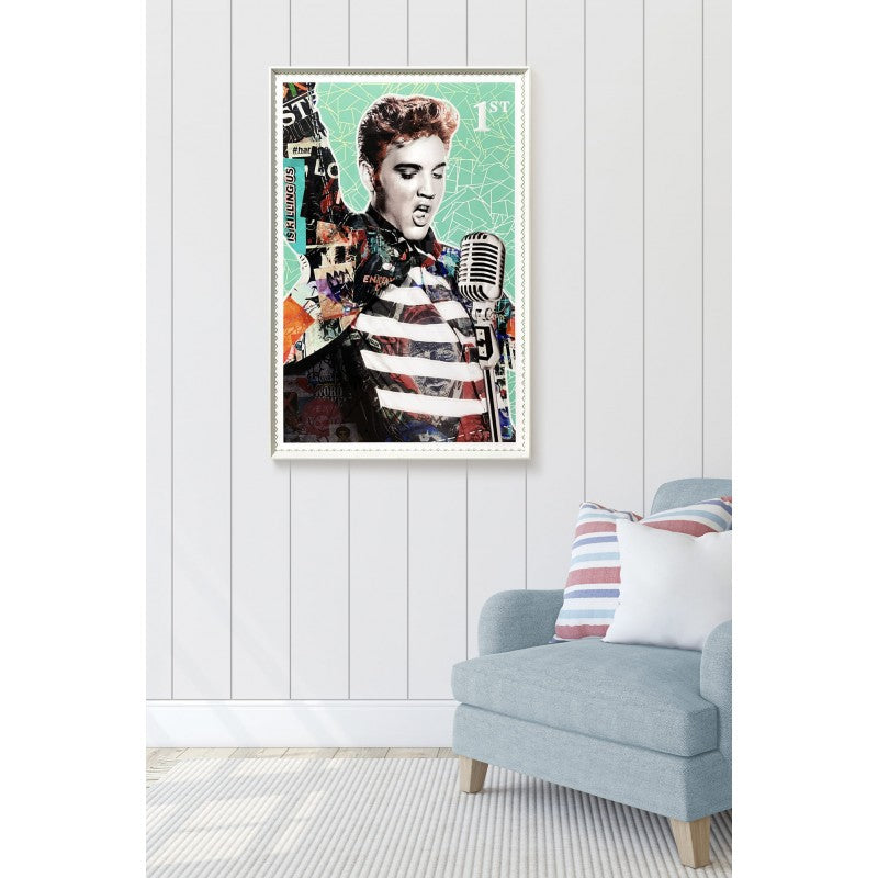 'Elvis 1st Class' - Framed Artwork