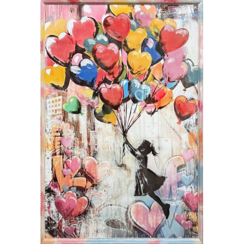 Girl with Balloons Wall Art