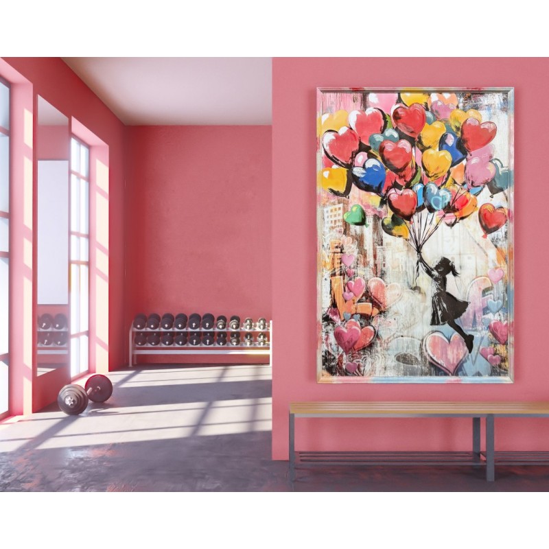 Girl with Balloons Wall Art