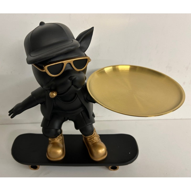 Groovy Black Skateboarding Dog