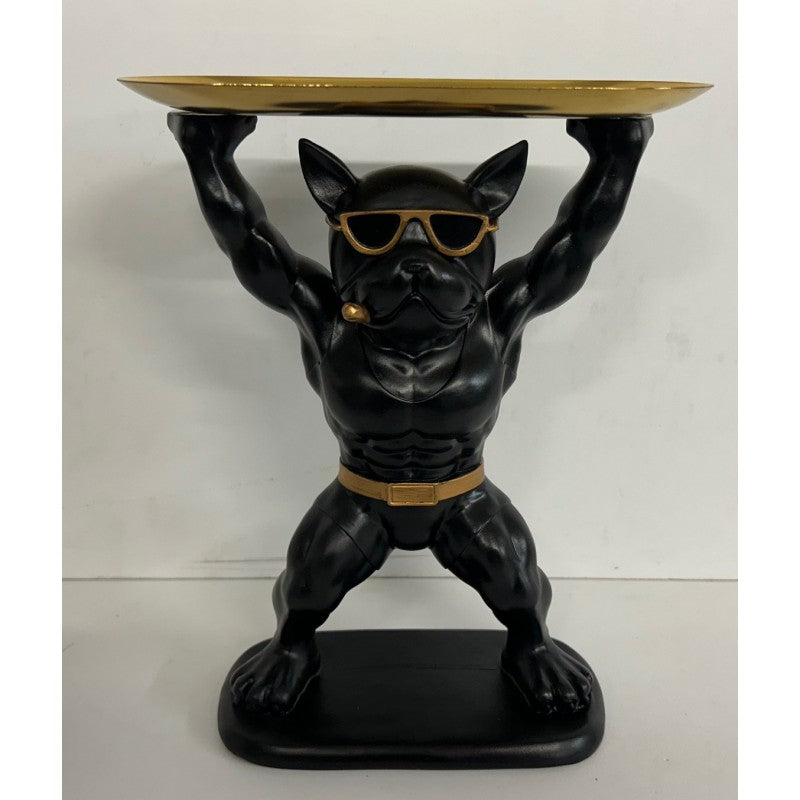 Groovy Black Weightlifting Dog