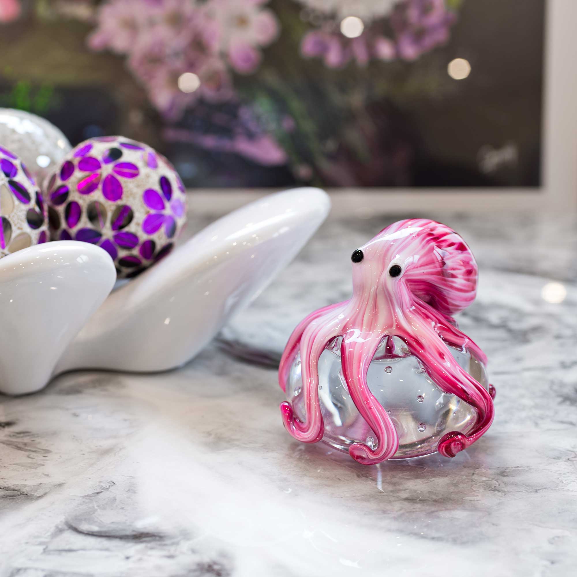 Glass Pink Octopus