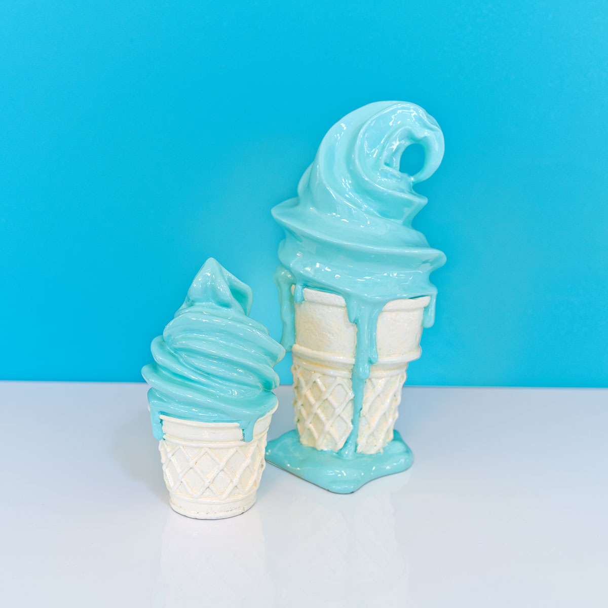 Ice Cream Cone Sculpture Large Mint