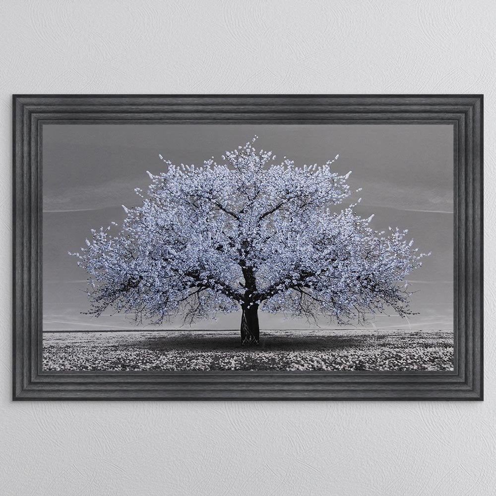 Light Blue Cherry Tree CHARCOAL FRAME