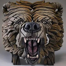 Grizzly Bear Bust Sculpture By Matt Buckley