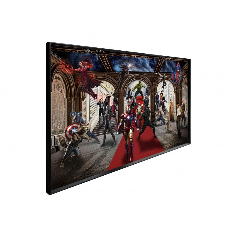 'Superheroes Assembled' - Framed Glass Artwork