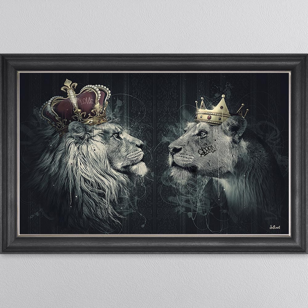 LION MAFIA KING & QUEEN FRAMED WALL ART