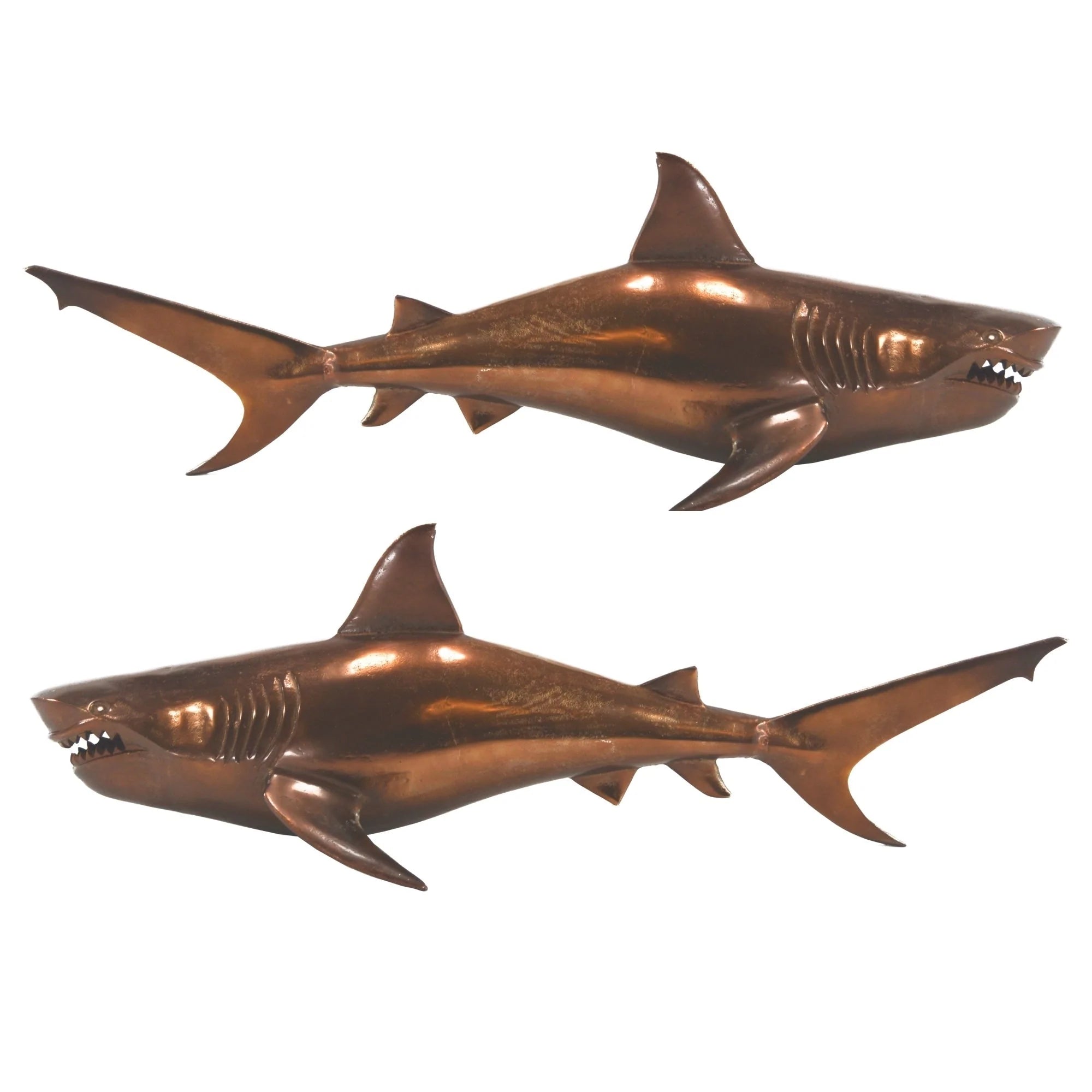 Large Pair of Wall Sharks Raw art