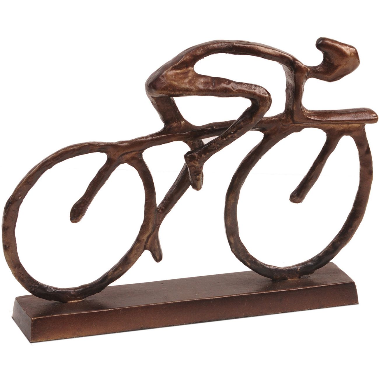 Cyclist bronze sculpture