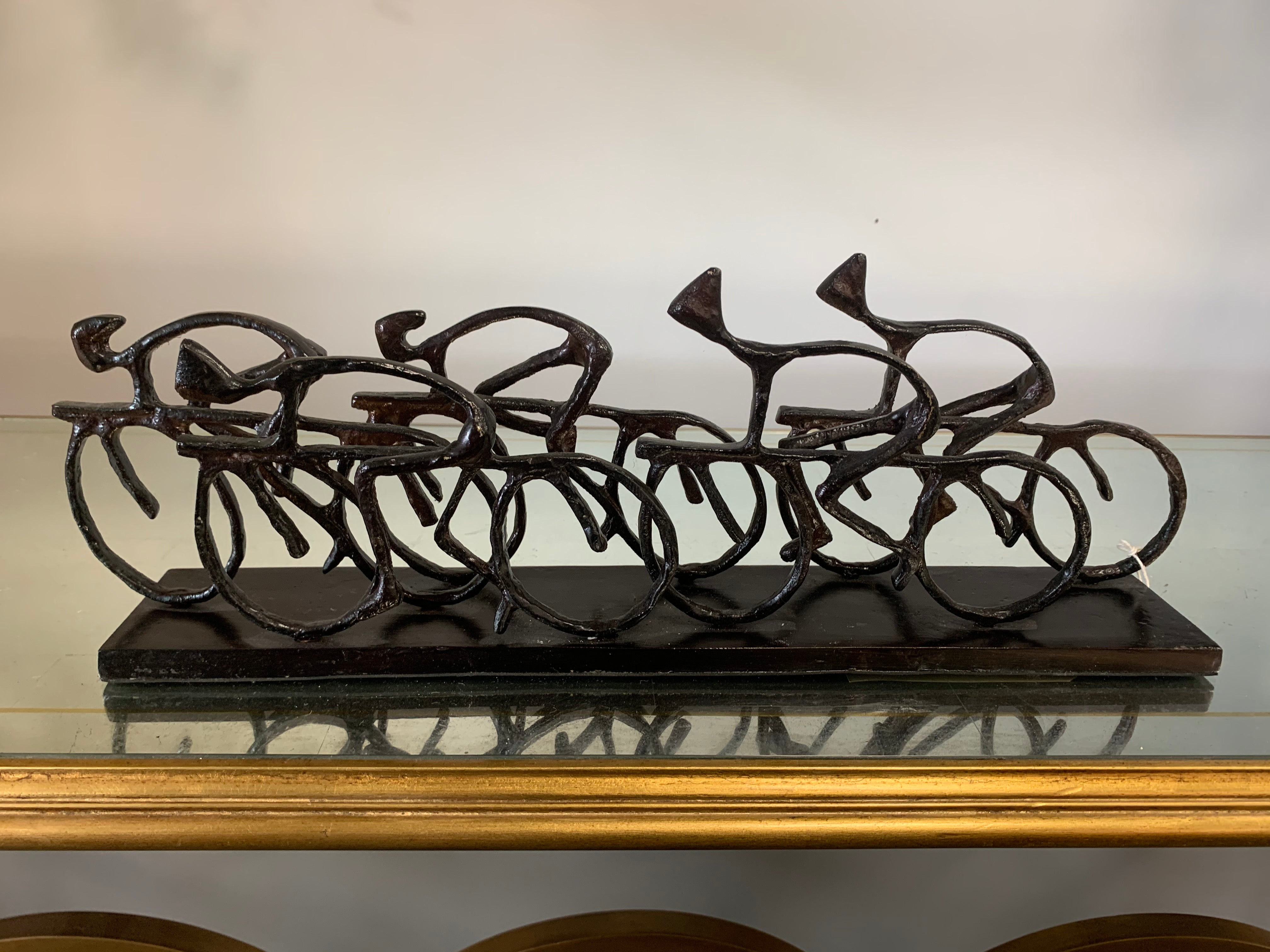 Group of  cyclist sculpture