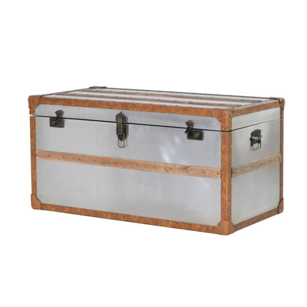 Metal and Lat Trunk Bedding Box