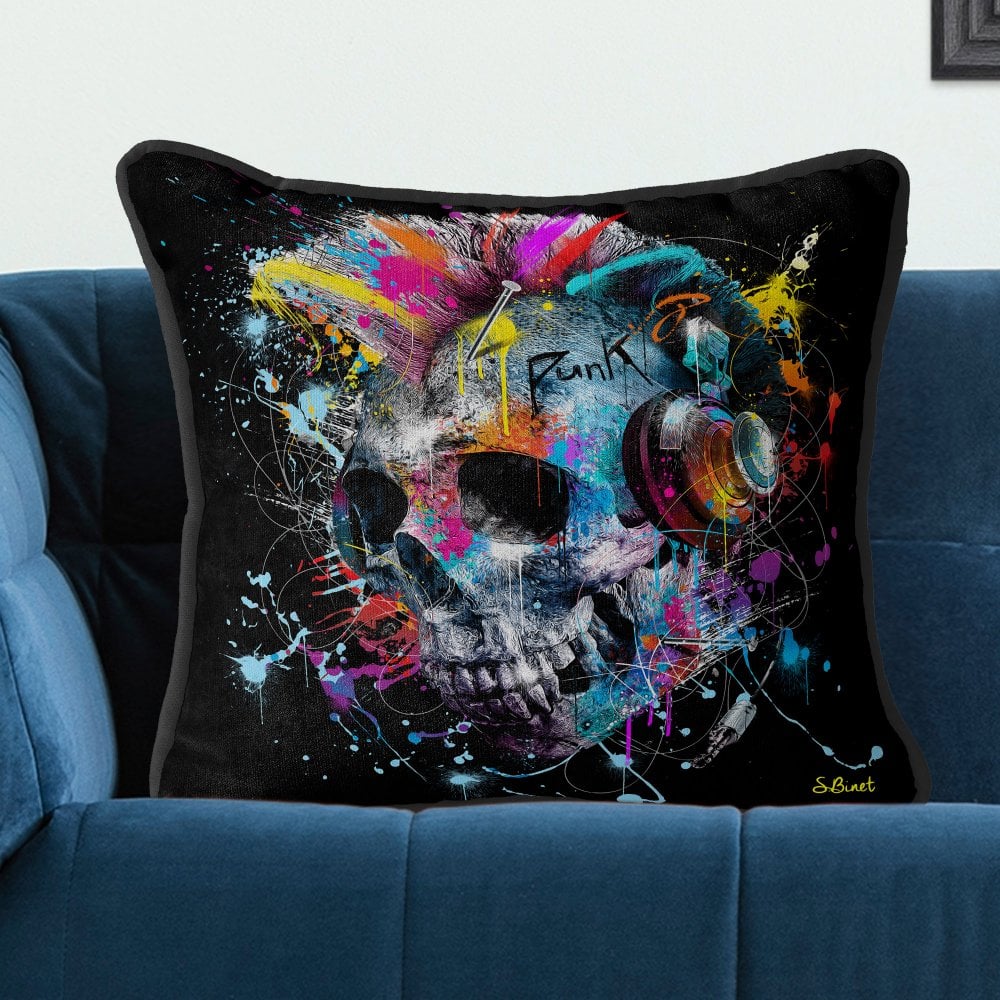 Colour Skull Cushion