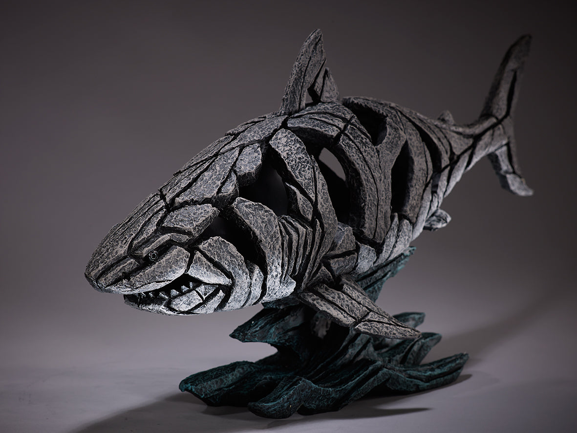 Edge shark sculpture