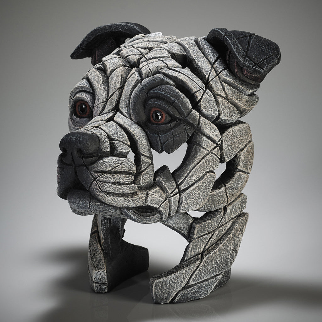 Staffordshire Bull Terrier Bust (White patch)