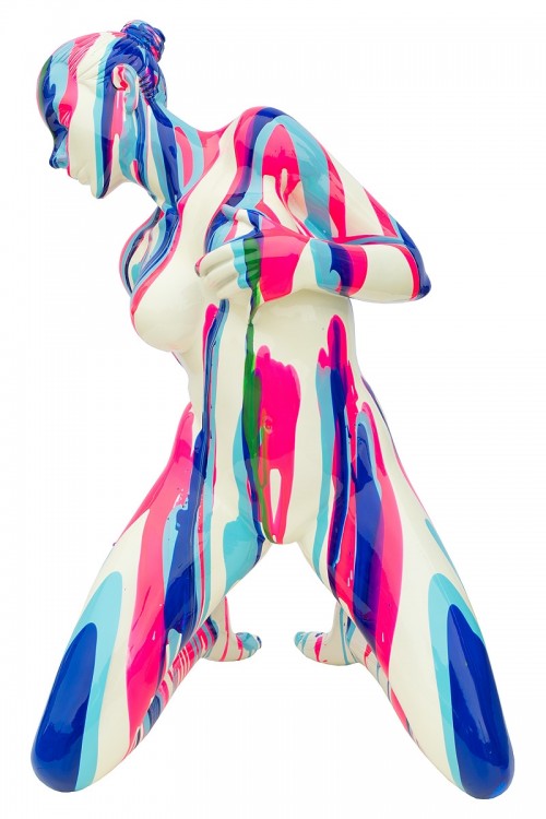 Pink and Blue Lady Sculpture