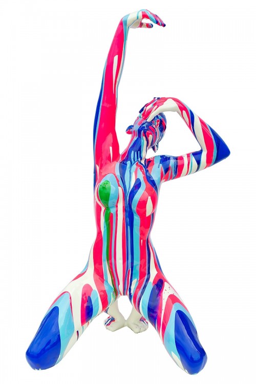 Pink and Blue Lady Sculpture - Large