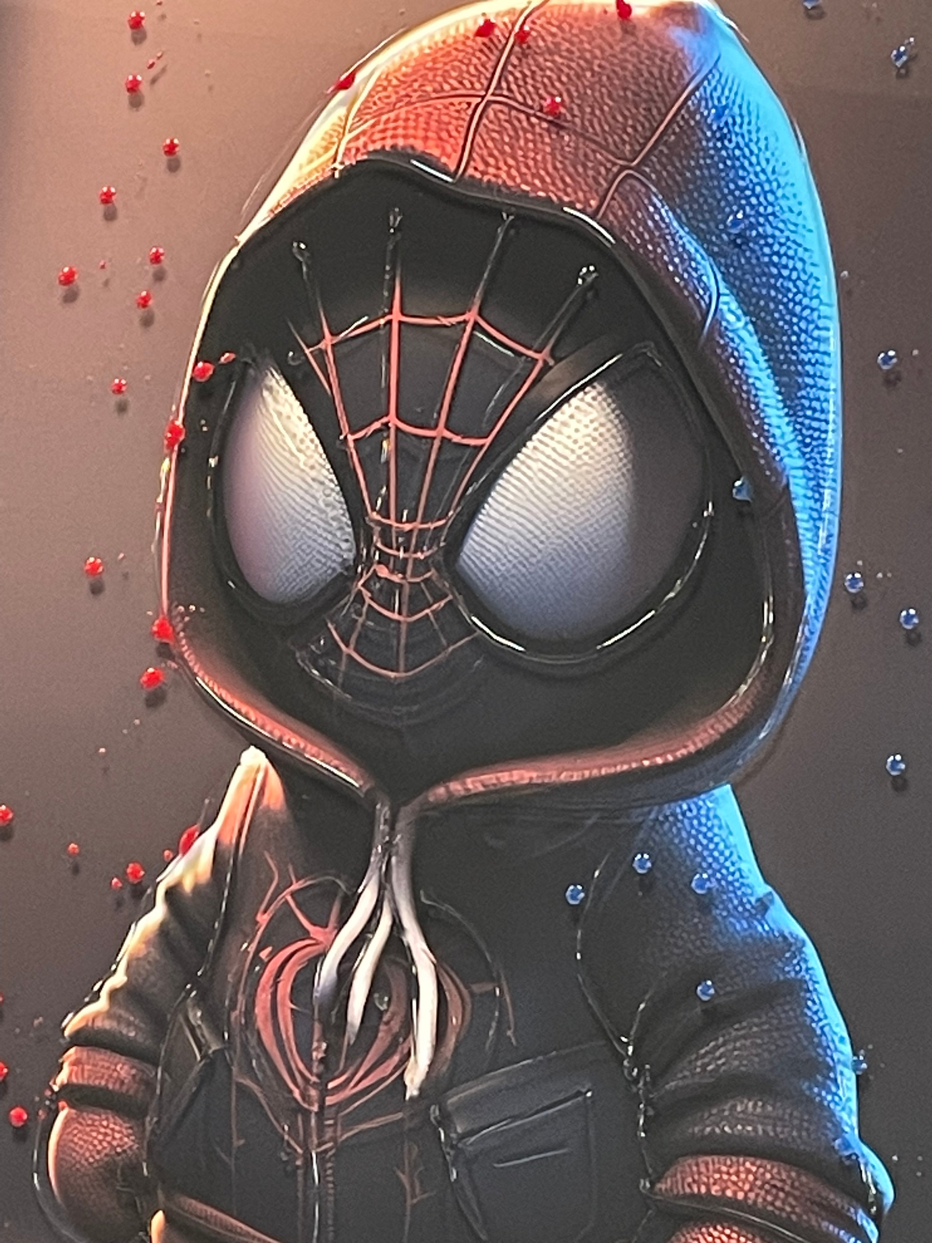 Miniature Hoodie Spiderman Liquid Art