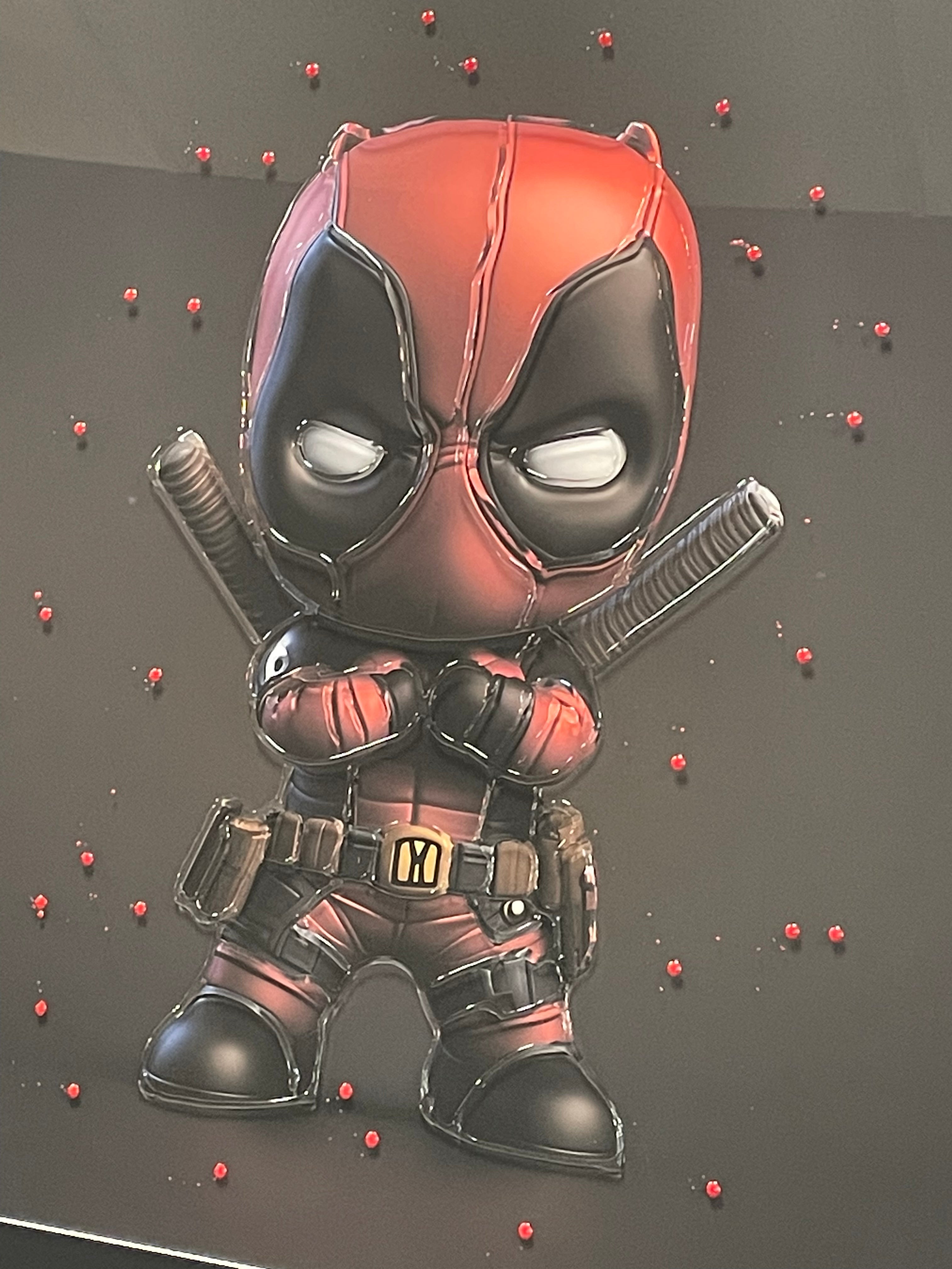 Miniature Deadpool Liquid Art