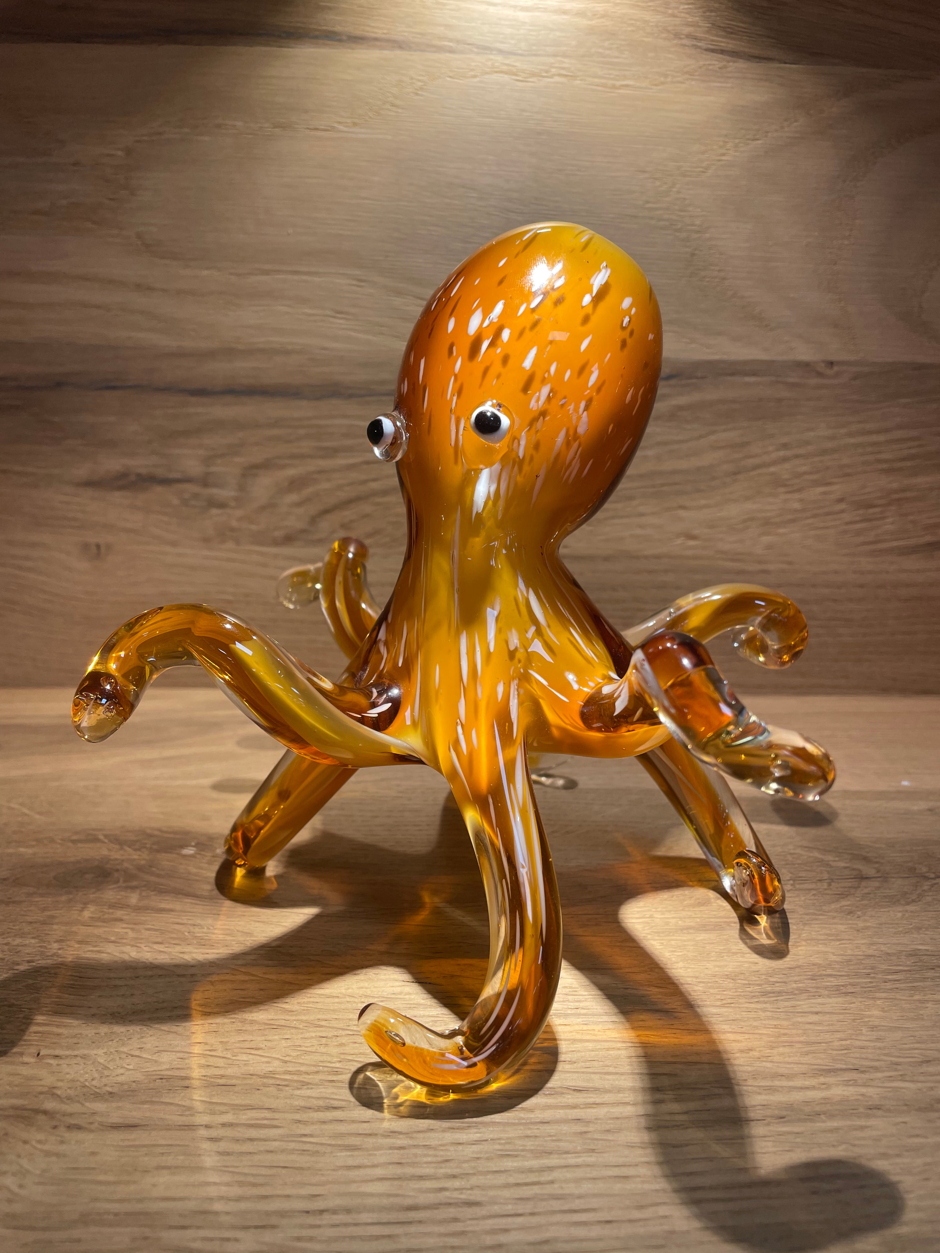 Orange Glass Octopus