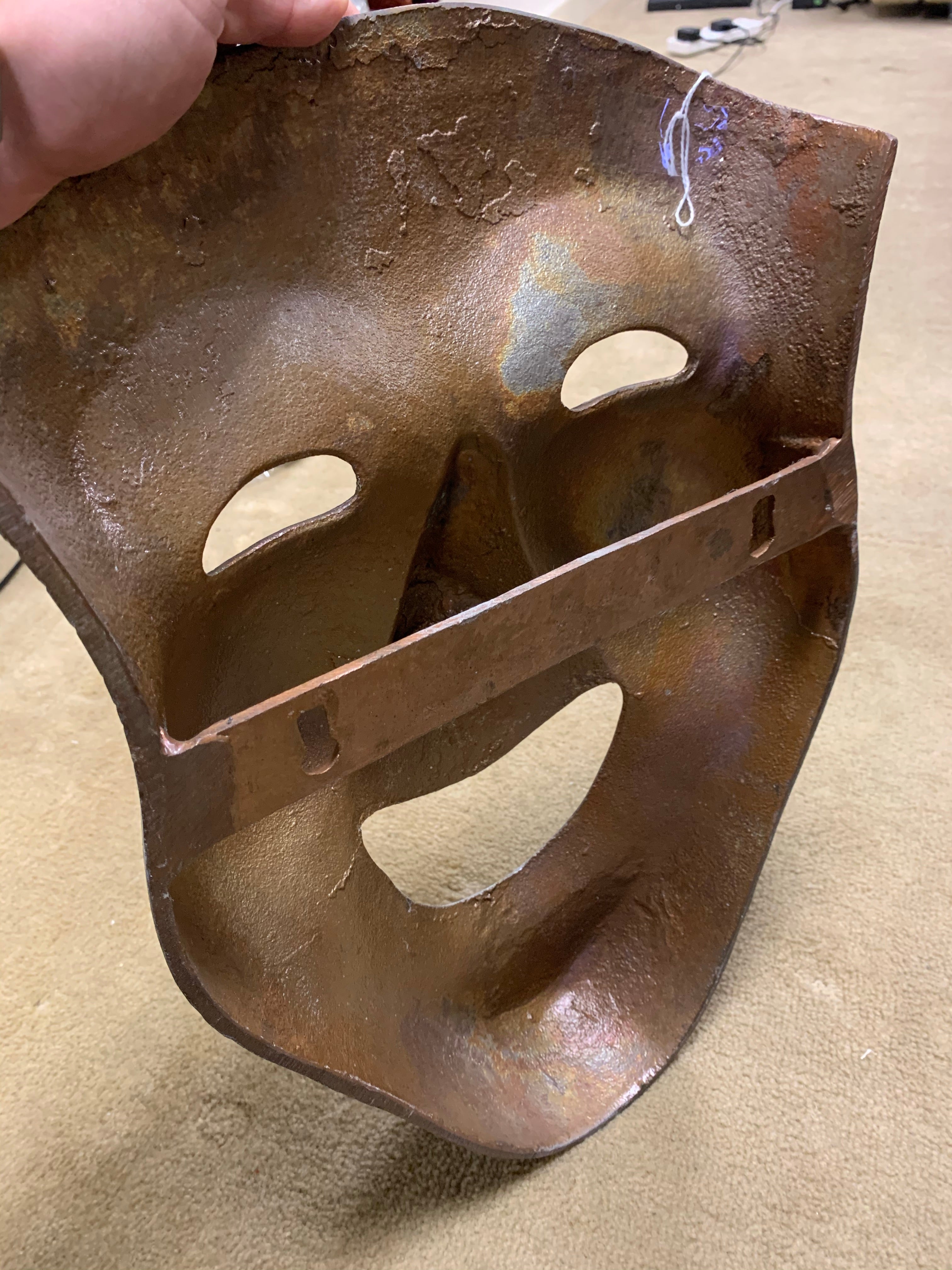 Small  Hammered metal face