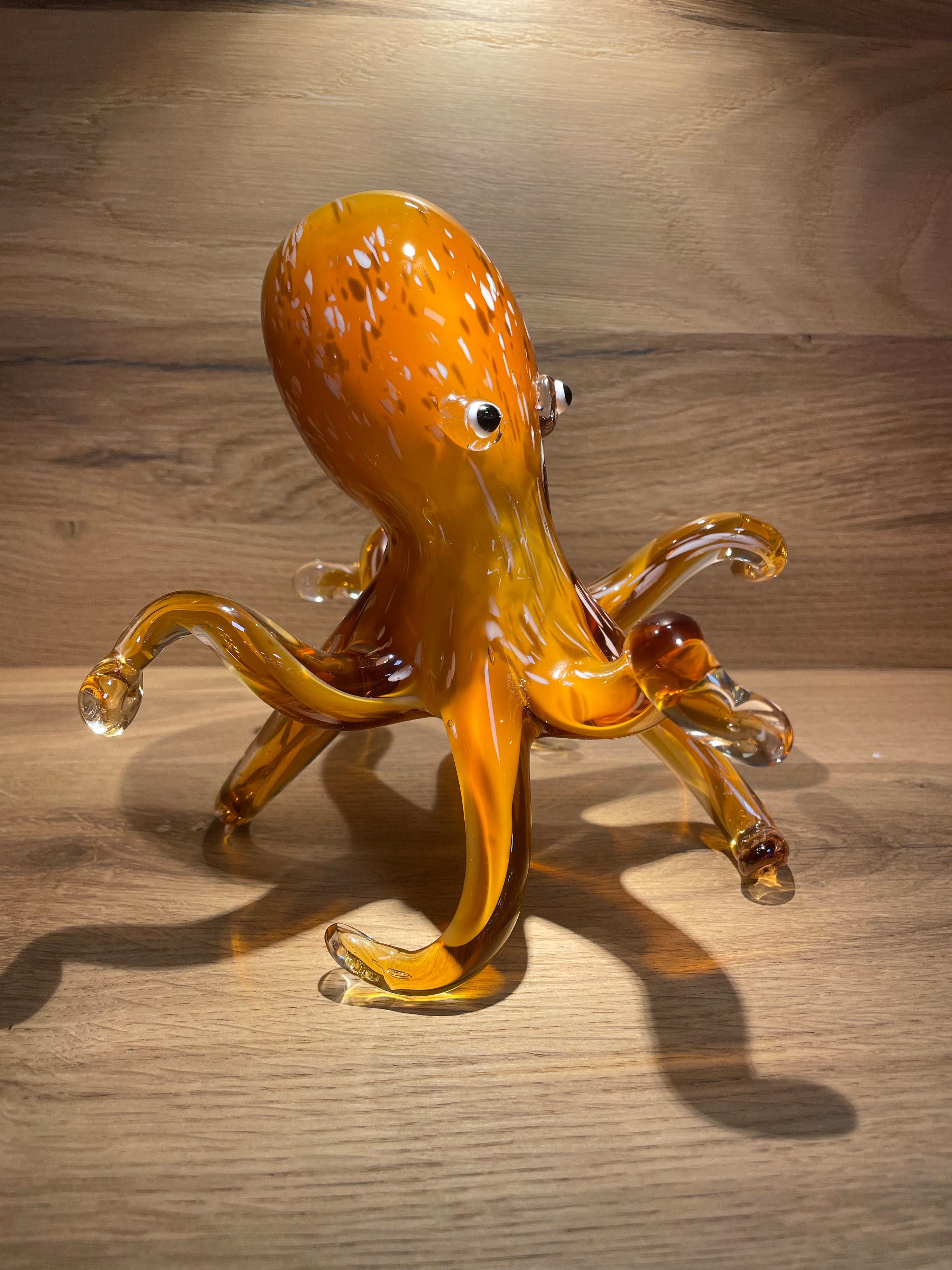 Orange Glass Octopus