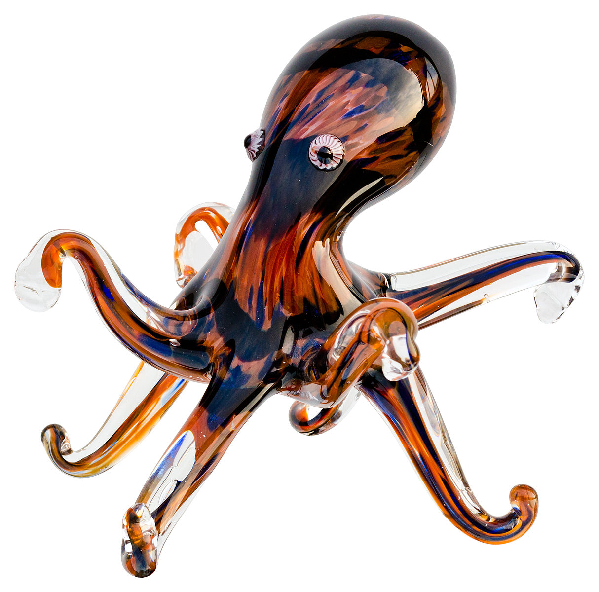 Whiskey Brown Glass octopus